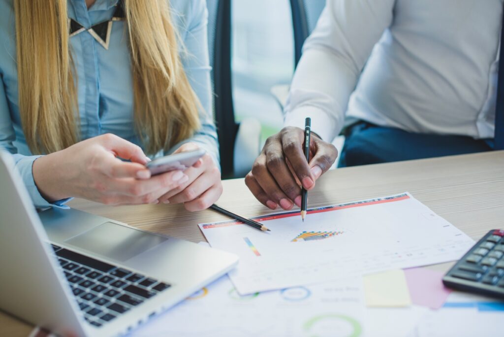 office-scene-with-cut-out-businessman-woman